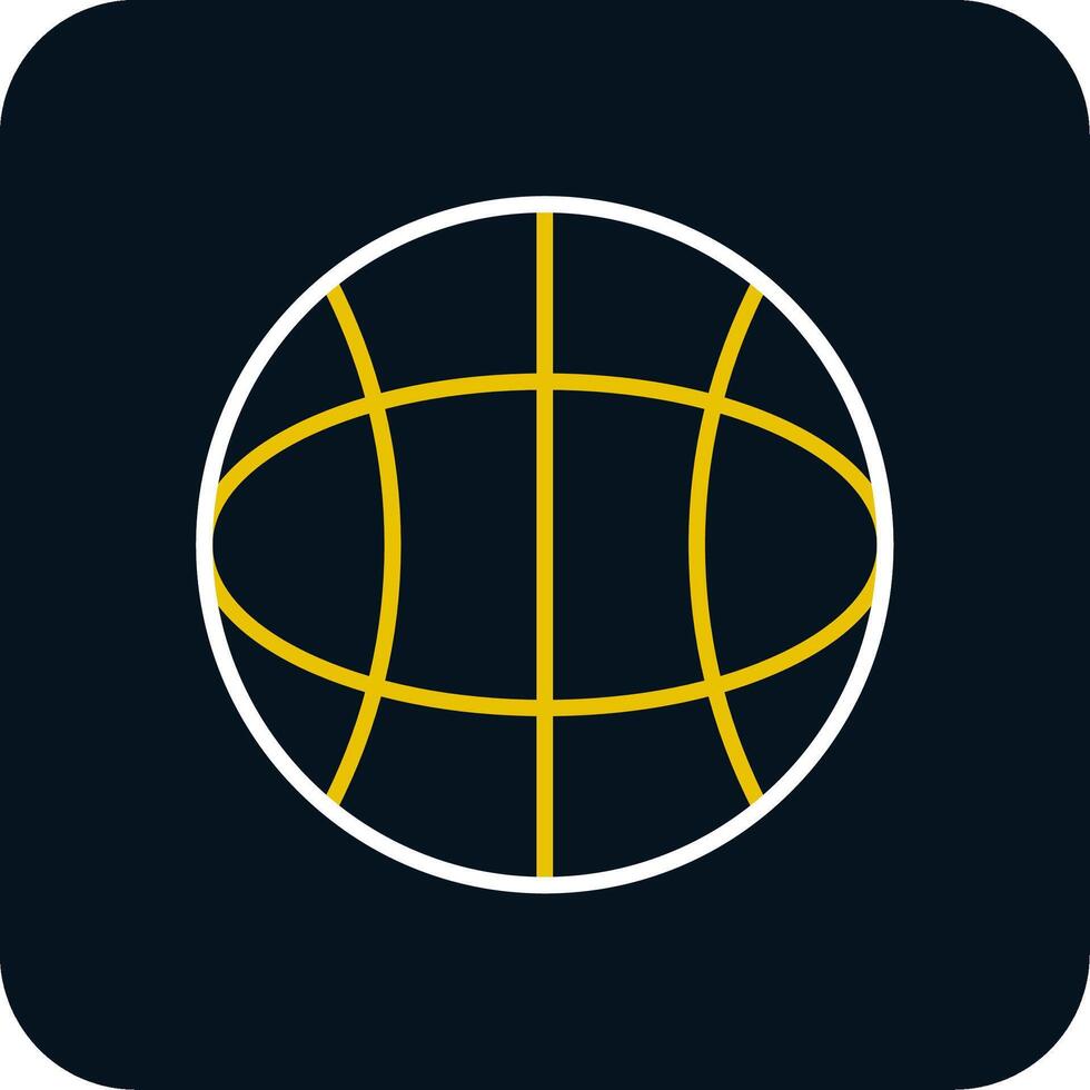 Globe Line Red Circle Icon vector