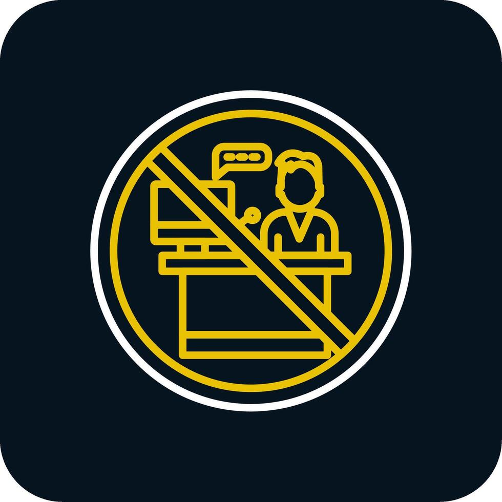 Prohibited Sign Line Red Circle Icon vector