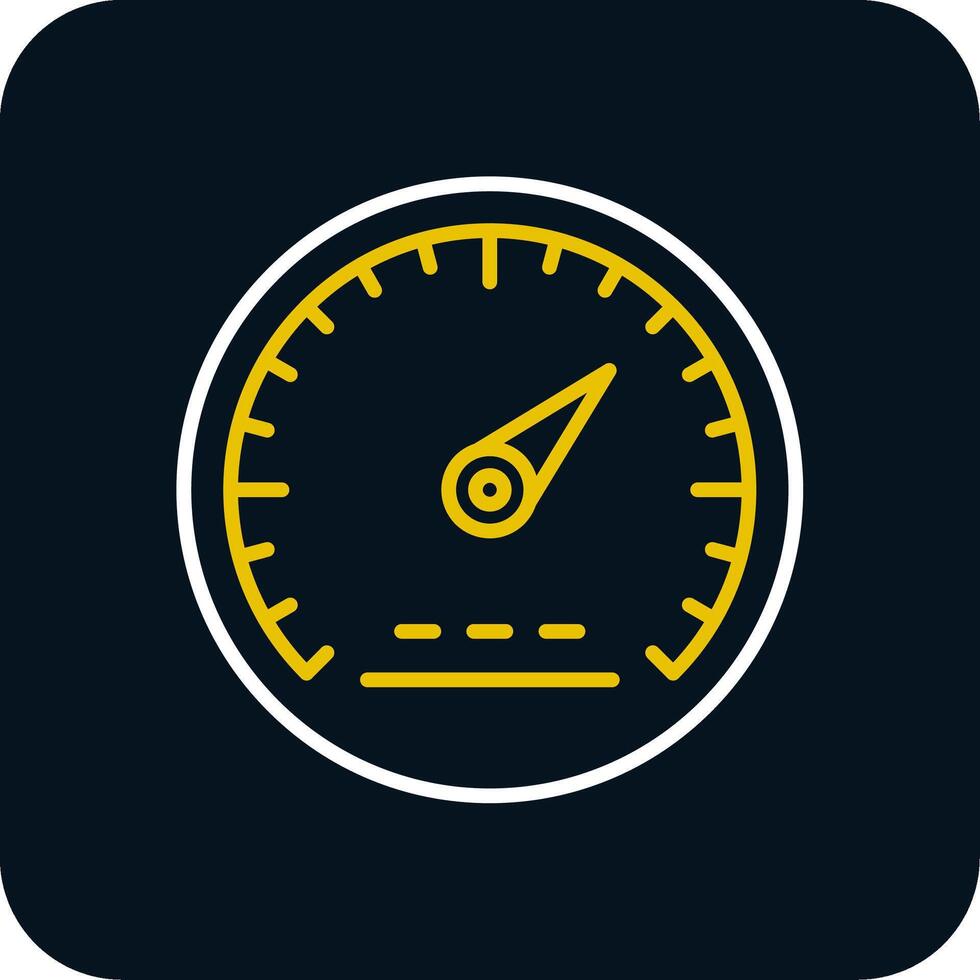 Speedometer Line Red Circle Icon vector