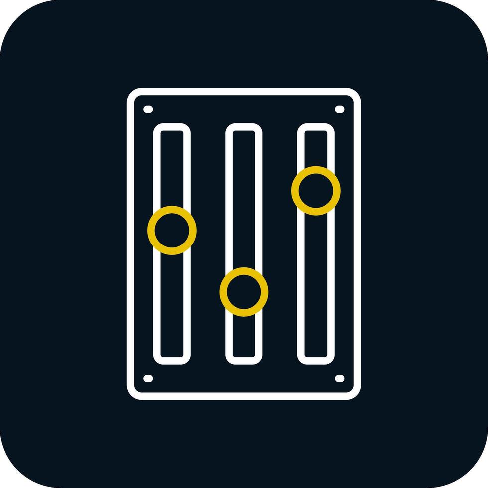 Music Adjust Line Red Circle Icon vector