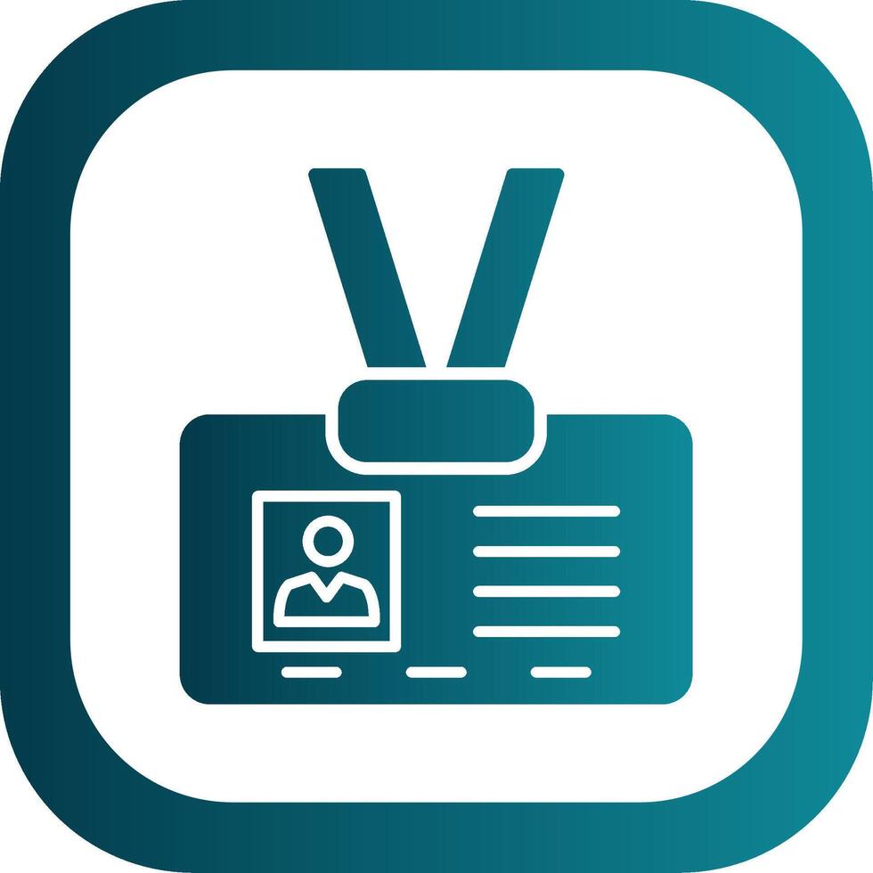 ID Glyph Gradient Corner Icon vector