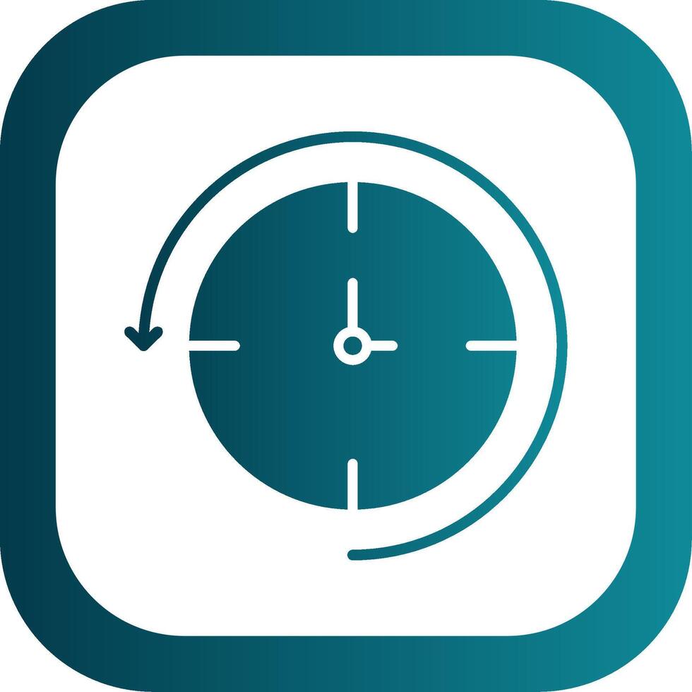 Back In Time Glyph Gradient Corner Icon vector