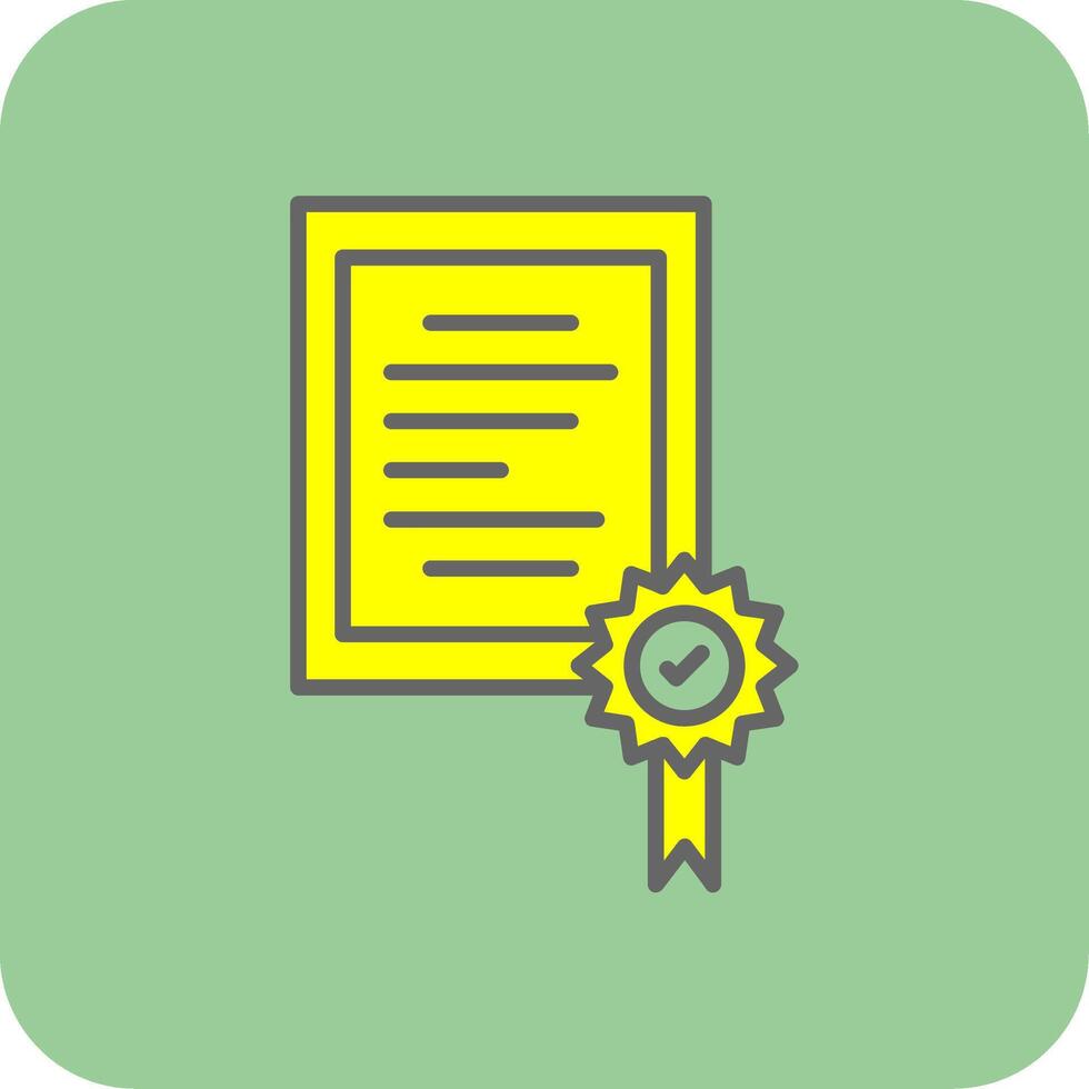 Certificate Glyph Gradient Corner Icon vector