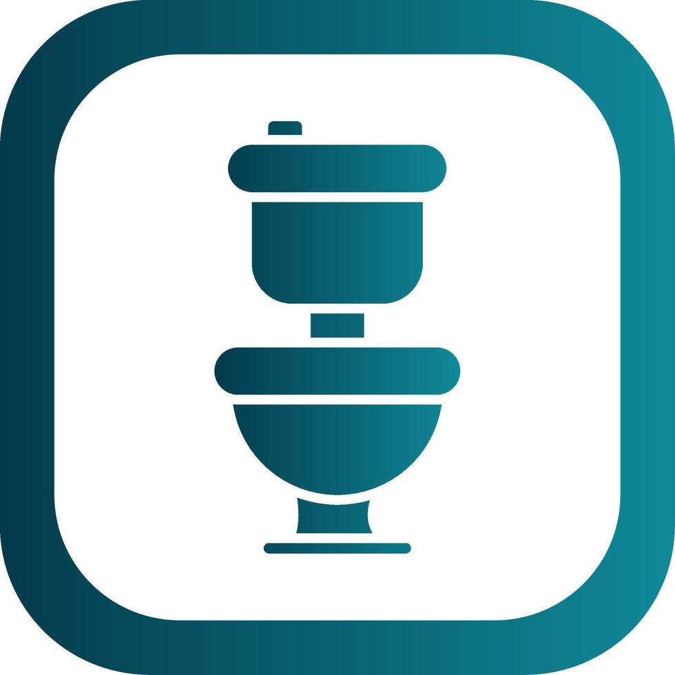 Toilet Glyph Gradient Corner Icon vector