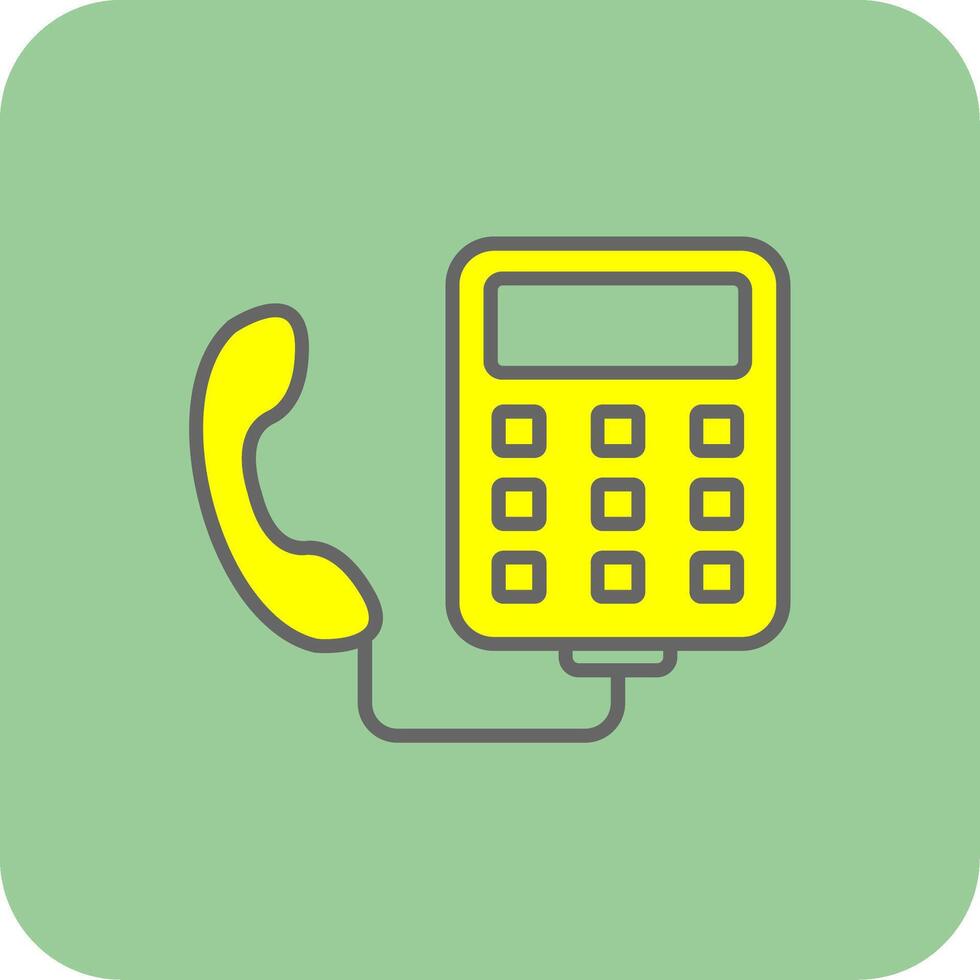 Phone Glyph Gradient Corner Icon vector
