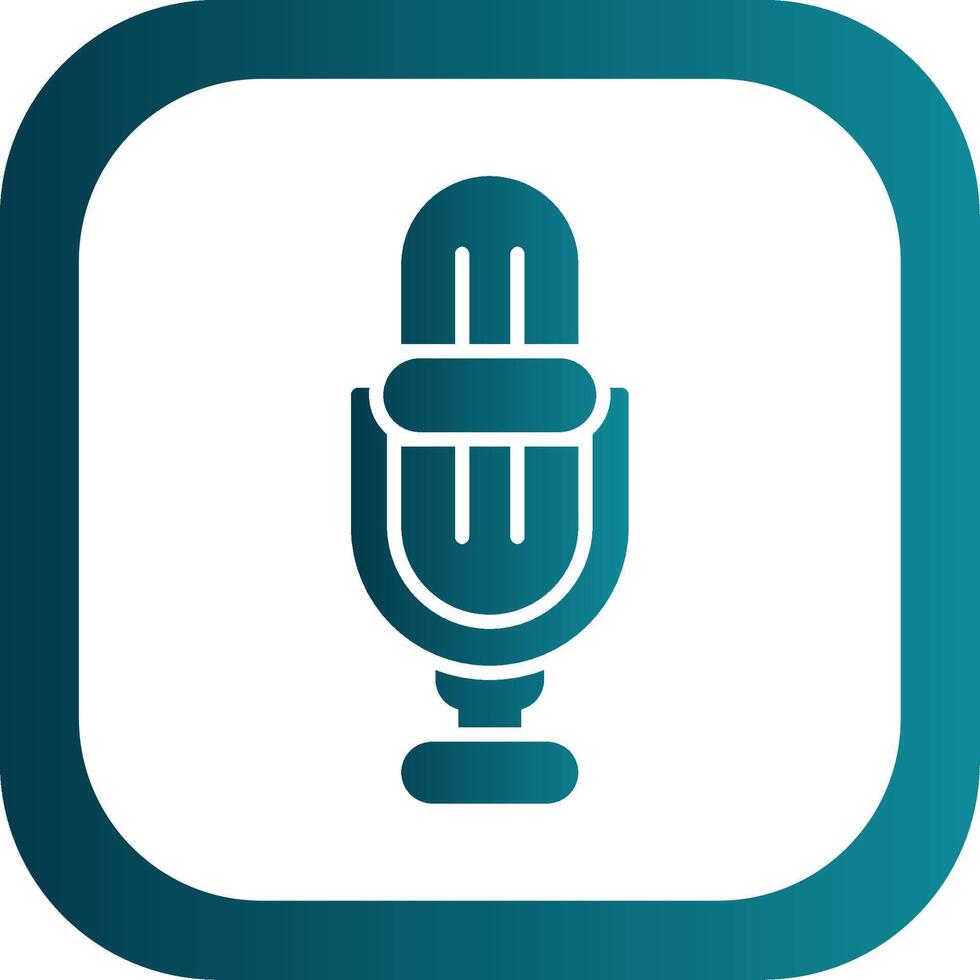 Microphone Glyph Gradient Corner Icon vector