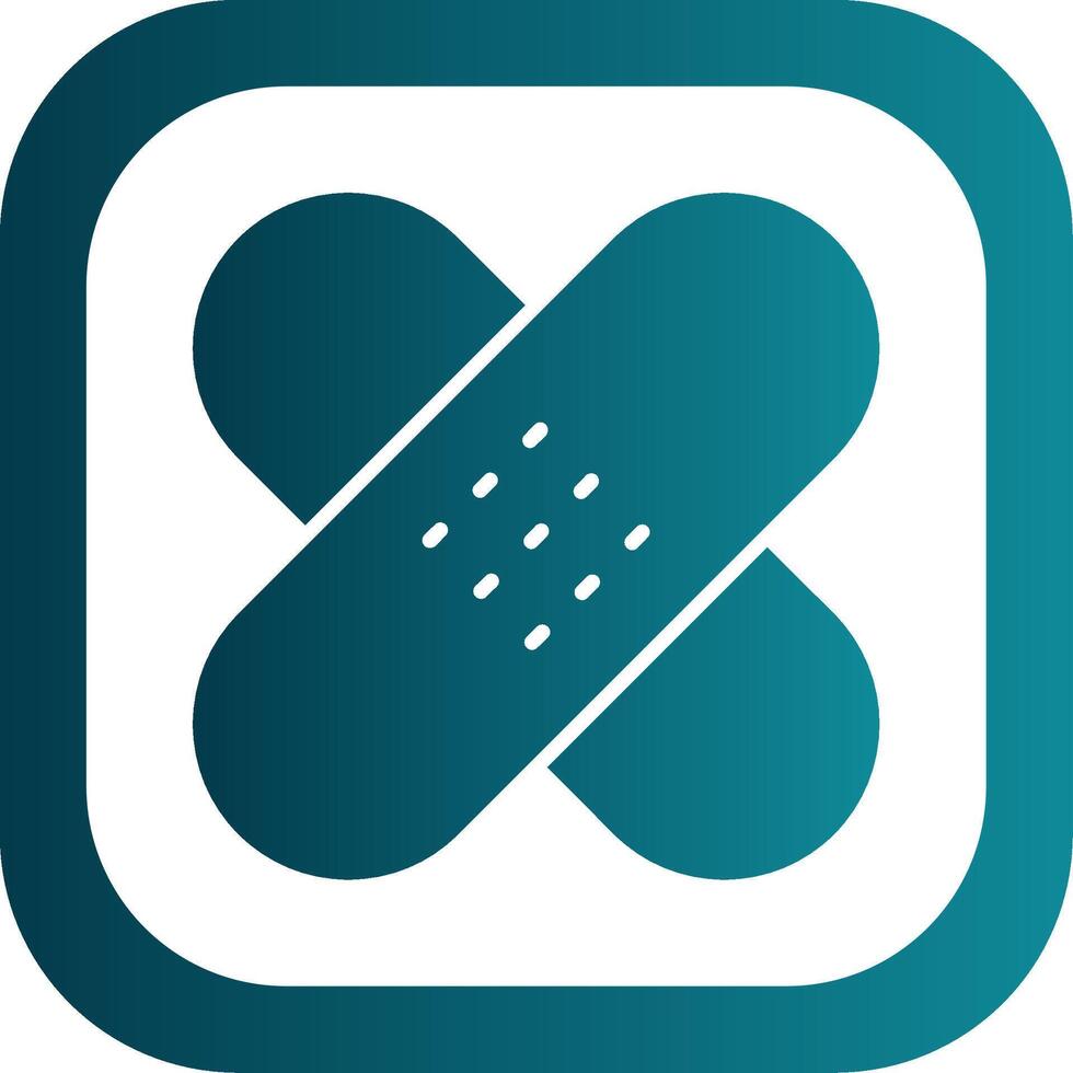 Band Aid Glyph Gradient Corner Icon vector