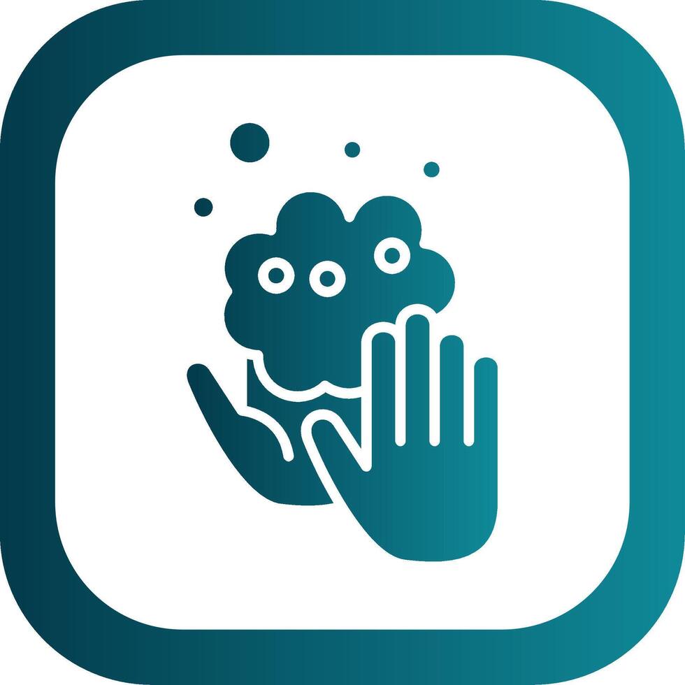 Hand Wash Glyph Gradient Corner Icon vector