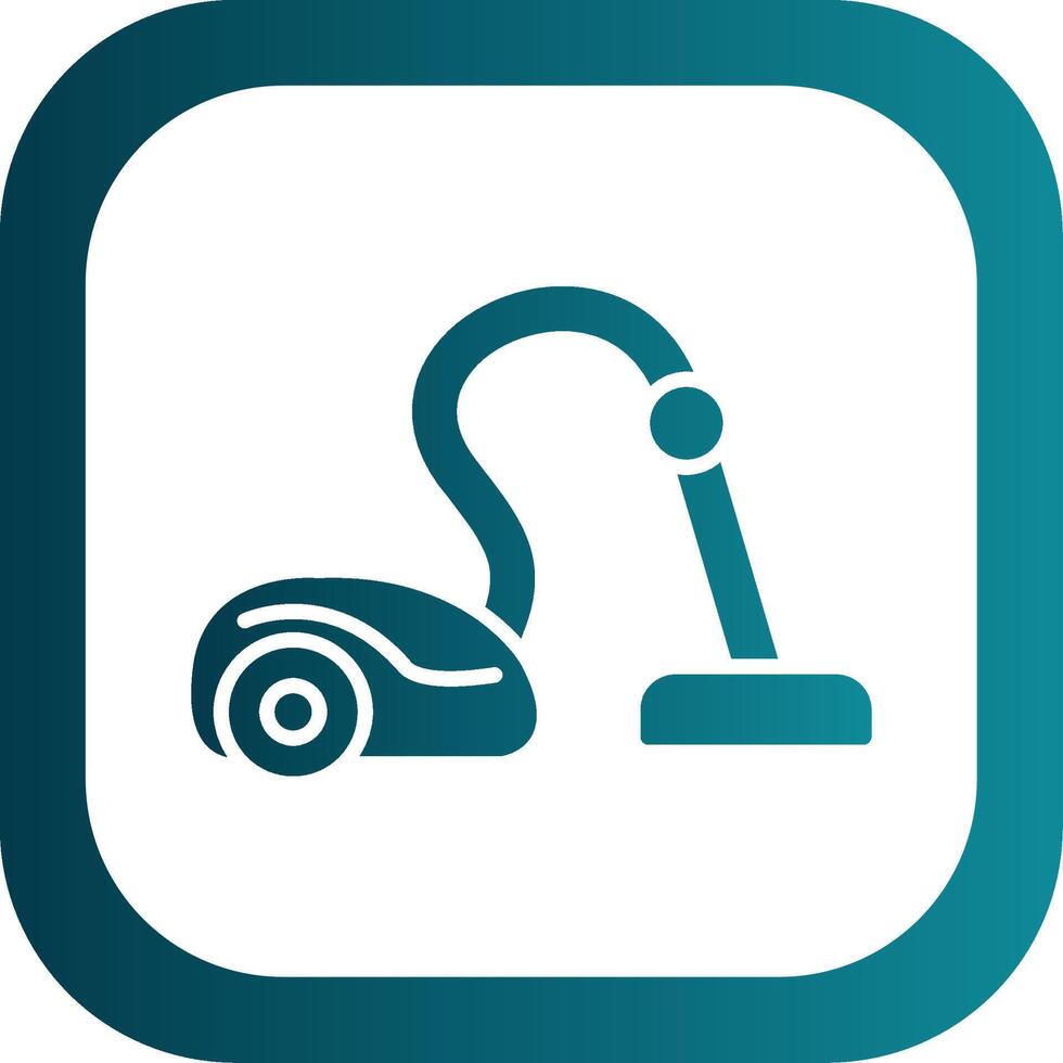 Vacuum Cleaner Glyph Gradient Corner Icon vector