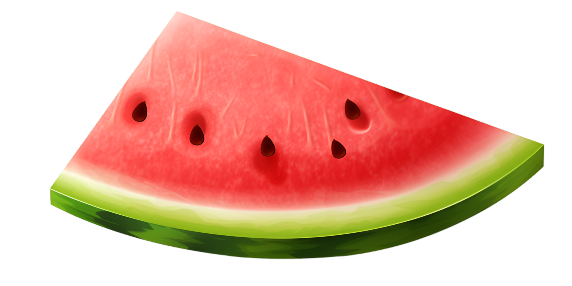 generated ai Realistic photo 4k watermelon slice isolated on transparency background png