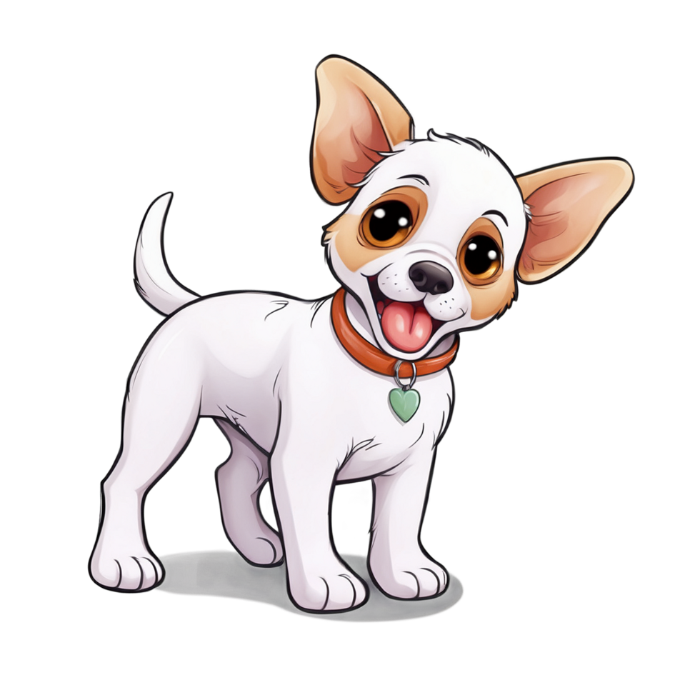 schattig puppy hond tekenfilm geïsoleerd Aan transparant achtergrond png