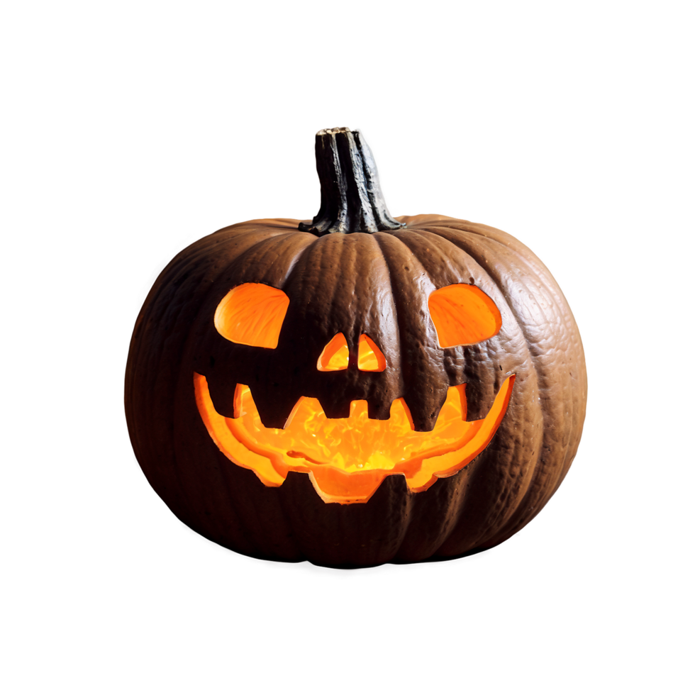 halloween skrämmande pumpa isolerat på transparent bakgrund png