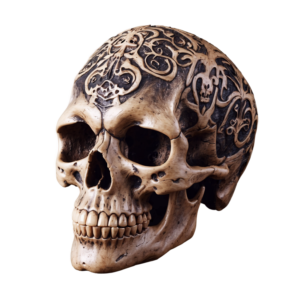 Halloween Theme Scary Skull isolated on transparent background png