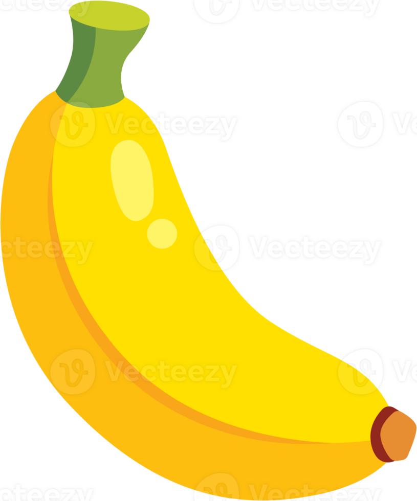 Flat colour banana fruit icon illustration png