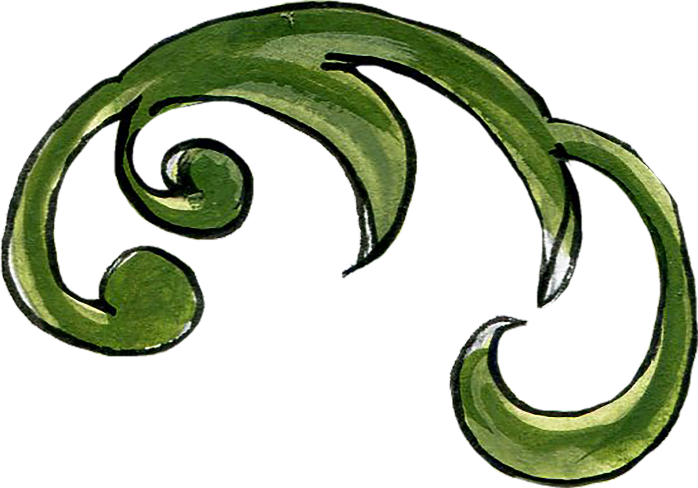 Elements motif jacobean rococo folk art png