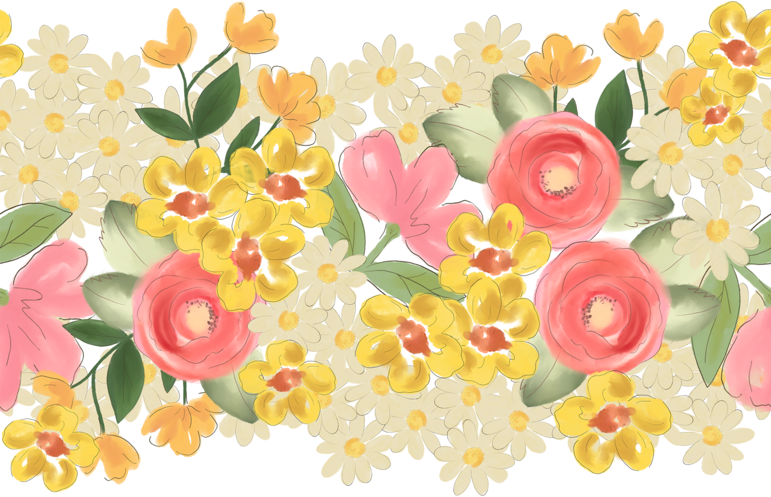 Seamless pattern little flower tiny blossom isolated element png