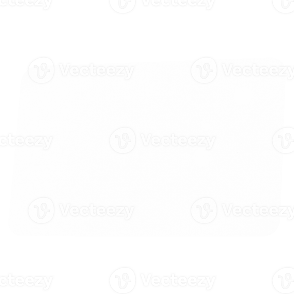 Clean and white business card without background. Template for mockup png