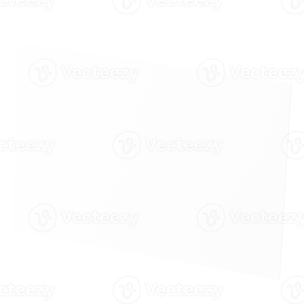 Clean and white business card without background. Template for mockup png