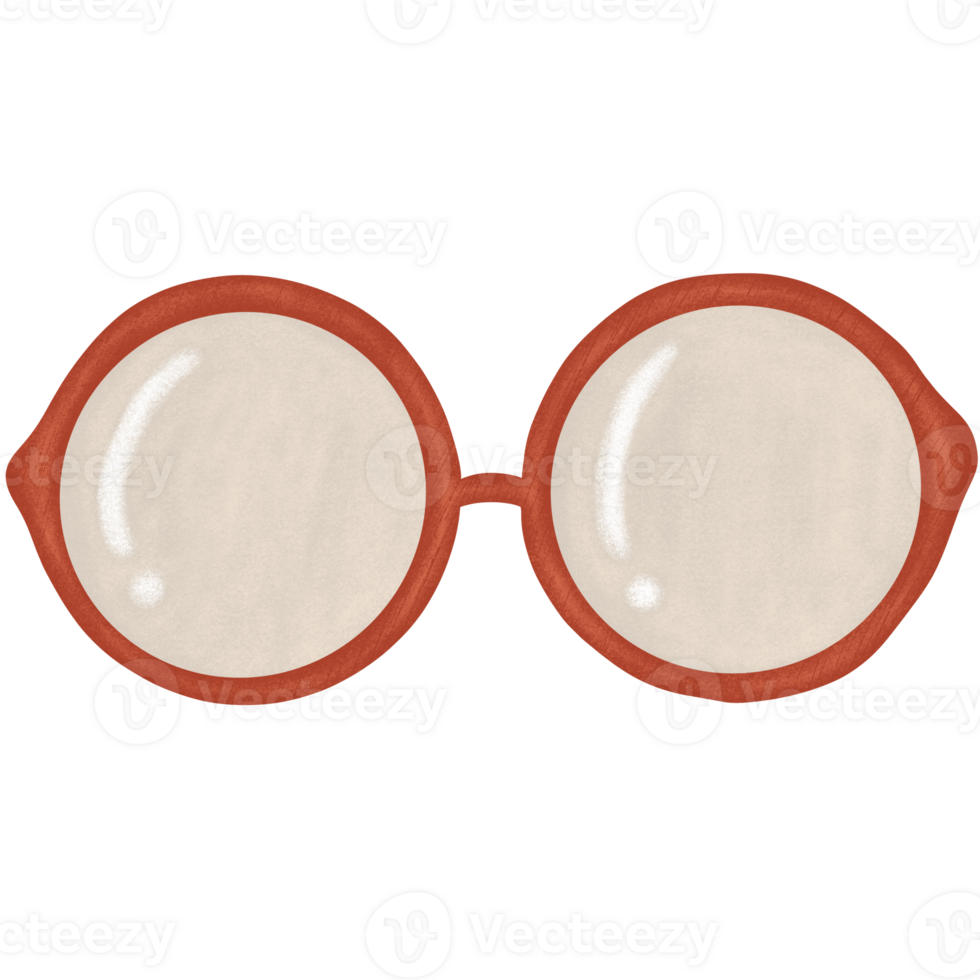 Round sunglasses isolated on transparent background png