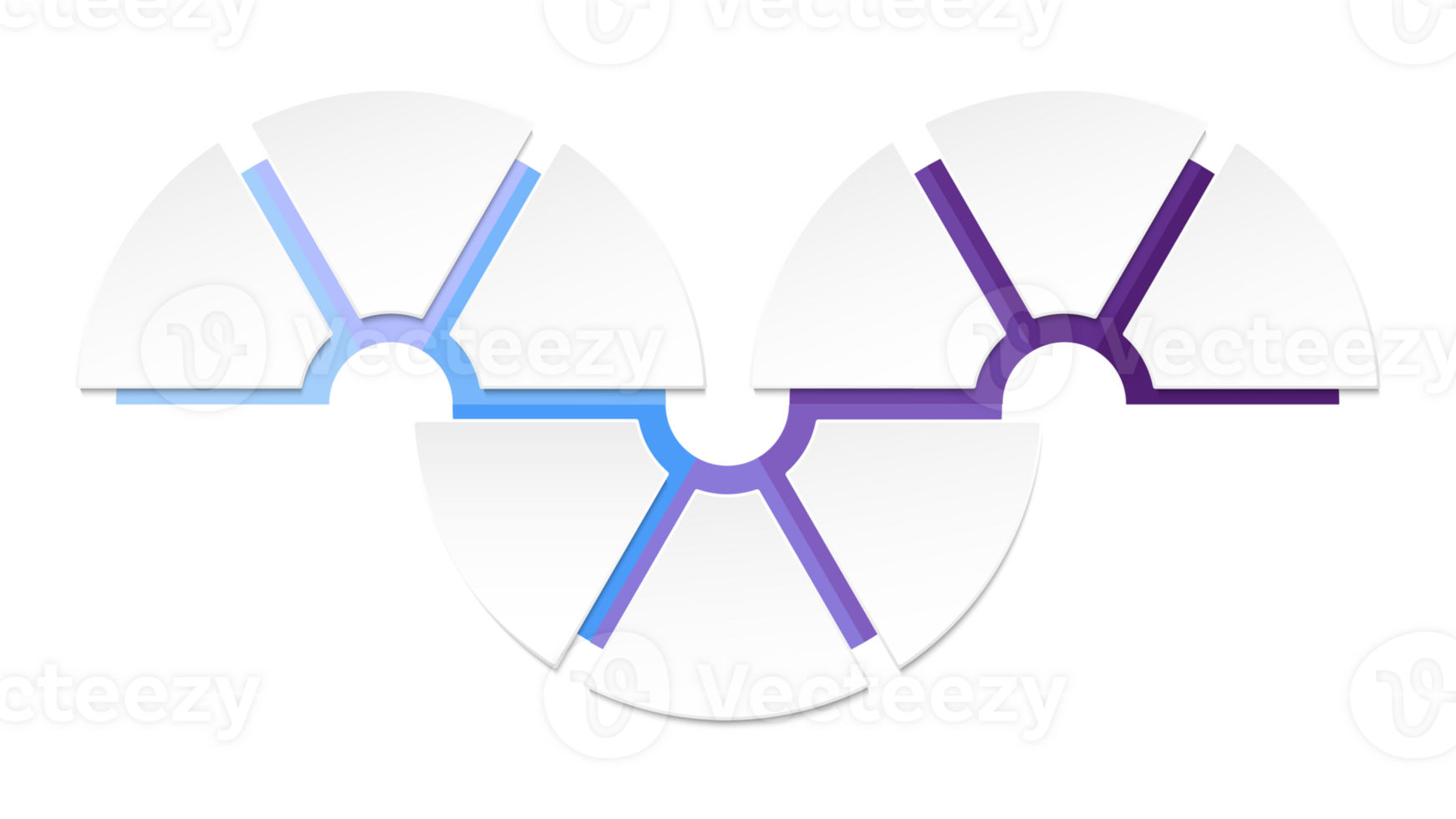 Blau Ton Kreis Infografik mit 9 Schritte, Prozess oder Optionen. Präsentation rutschen Vorlage. png