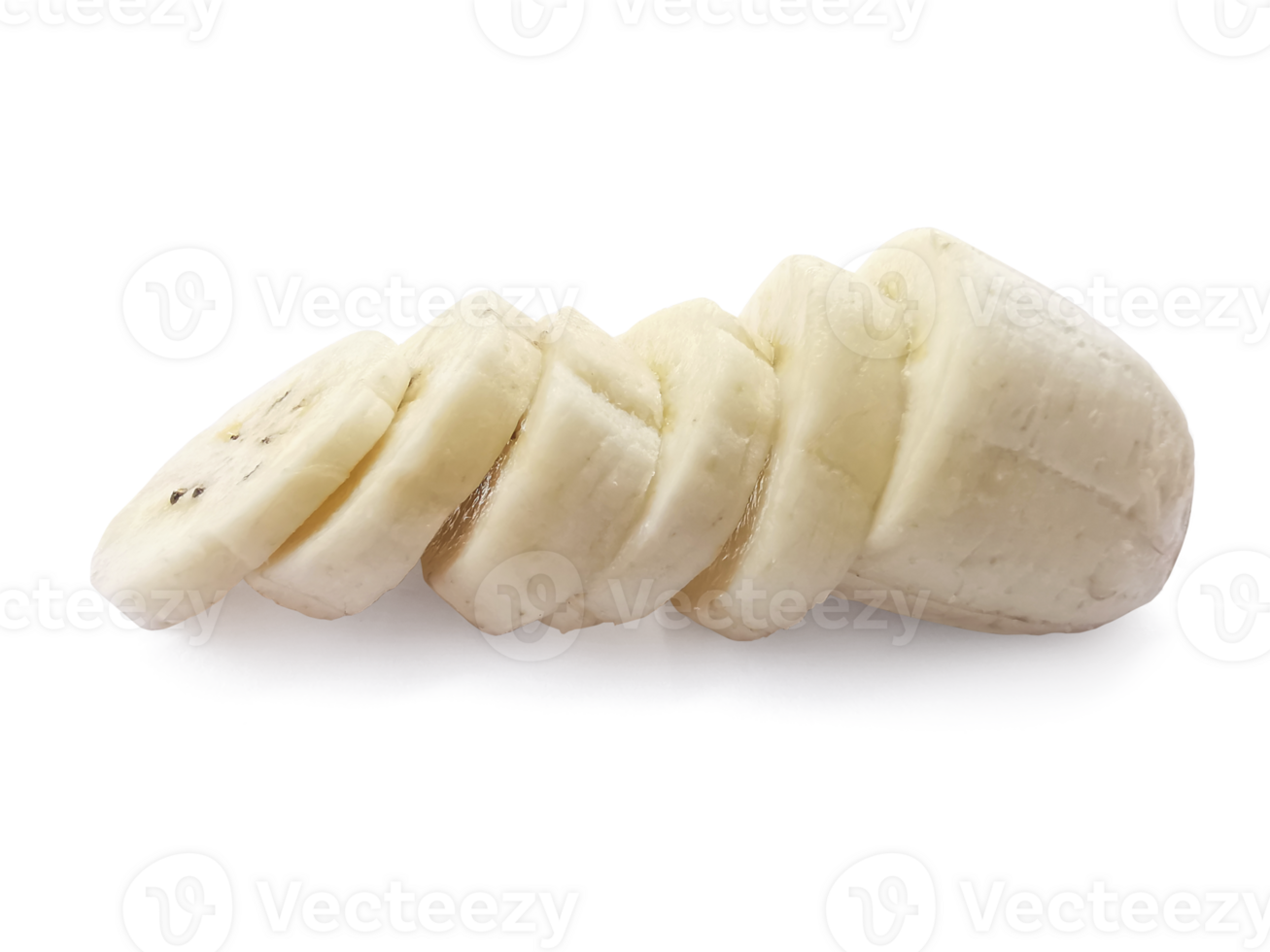 sliced peeled banana, transparent background png