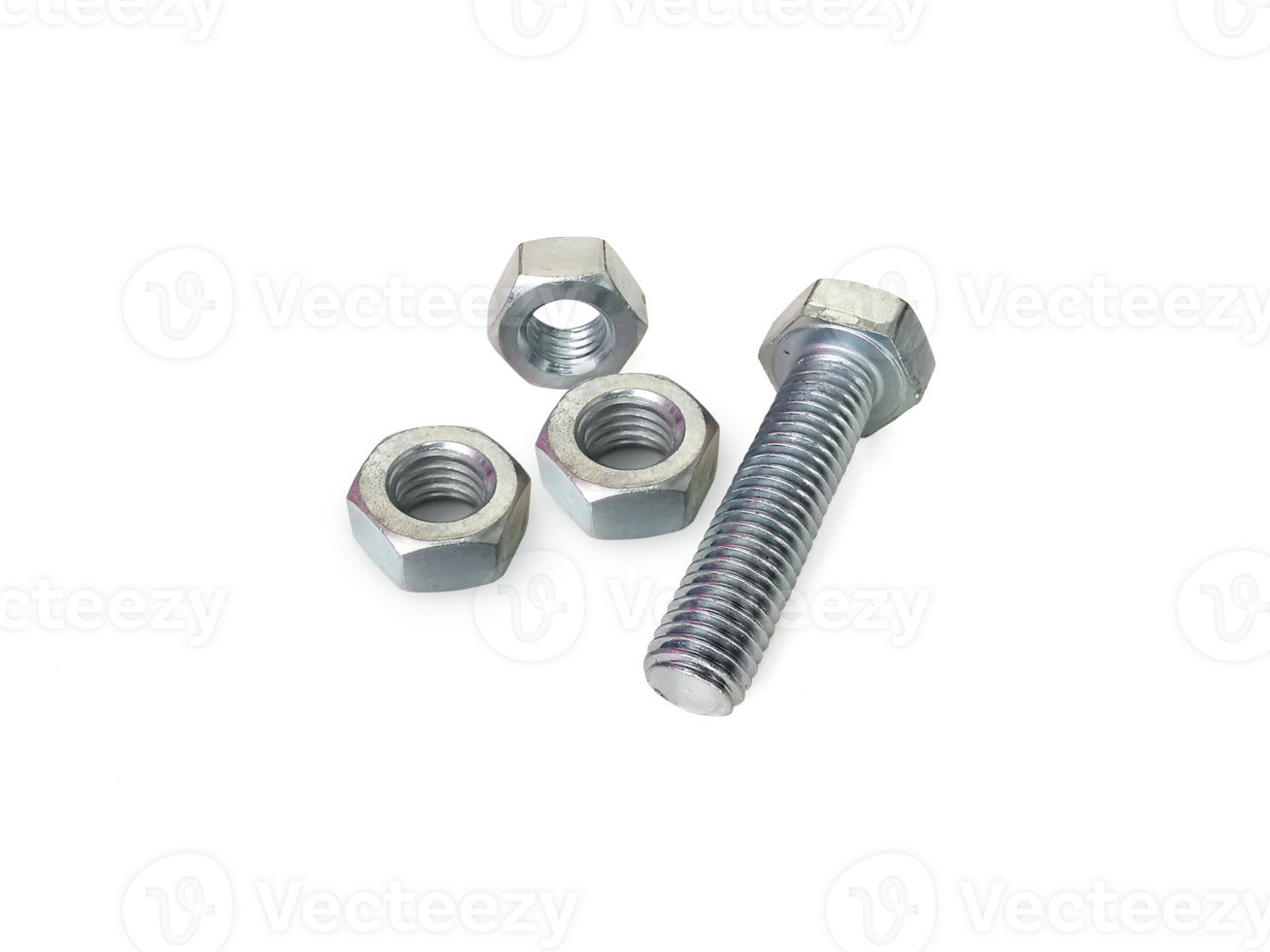 Nut and screw, transparent background png