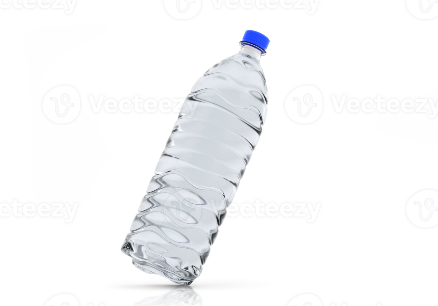 Plastic bottle with water, transparent background png