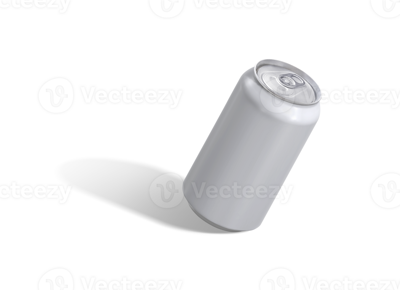 Aluminum drink can, transparent background. 330ml aluminum soda can mockup png