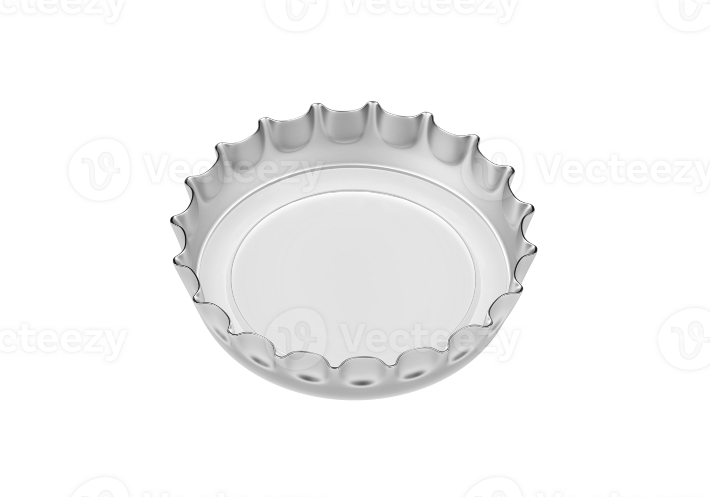 Silver bottle cap, transparent background png