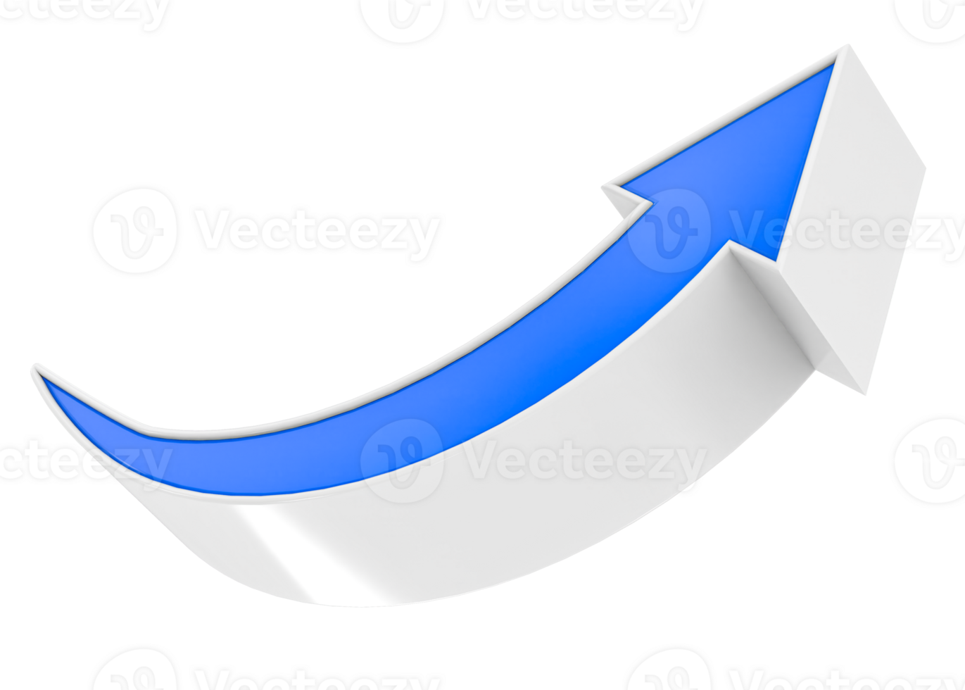 Flat design arrow 3D png