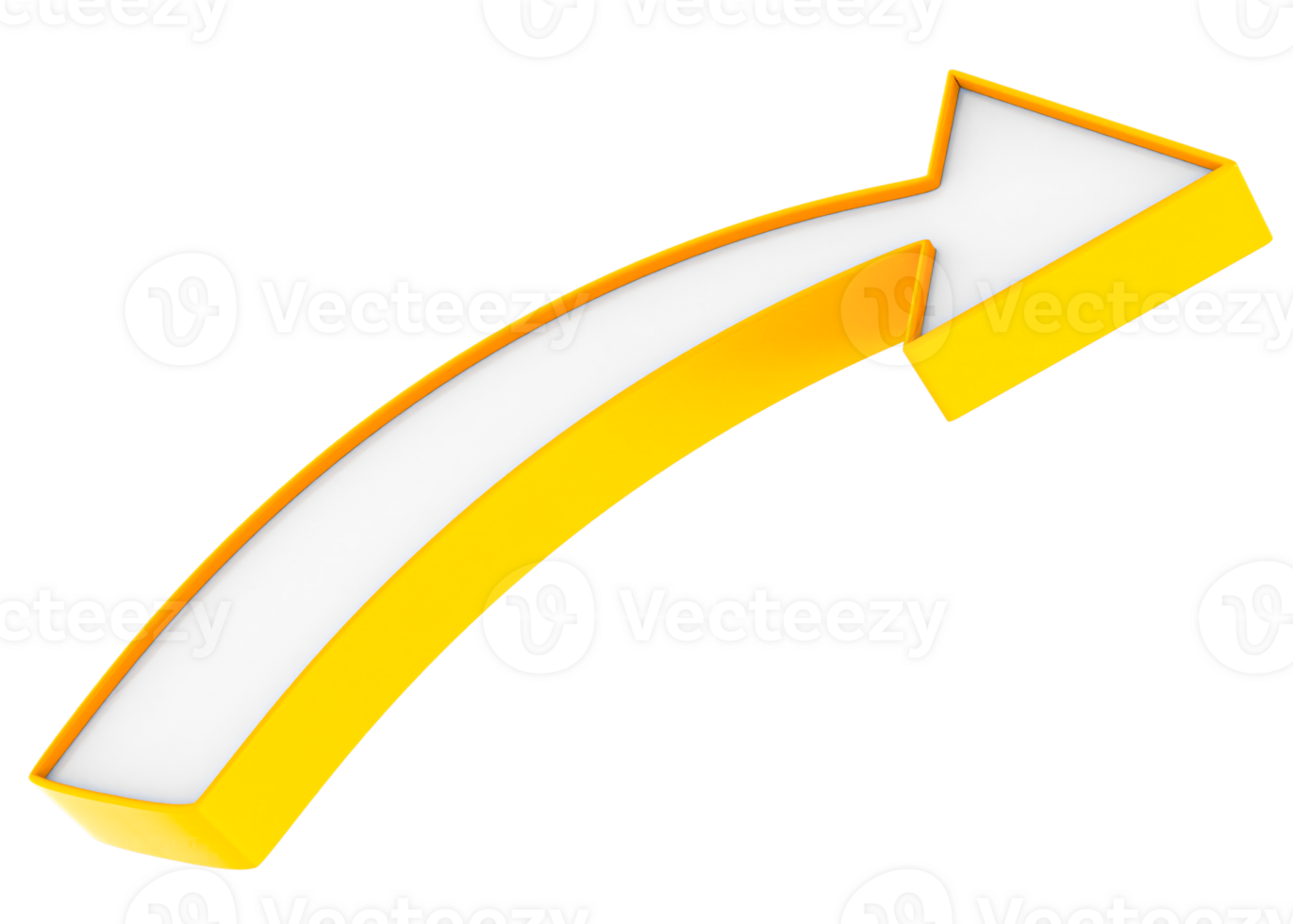 Flat design arrow 3D png