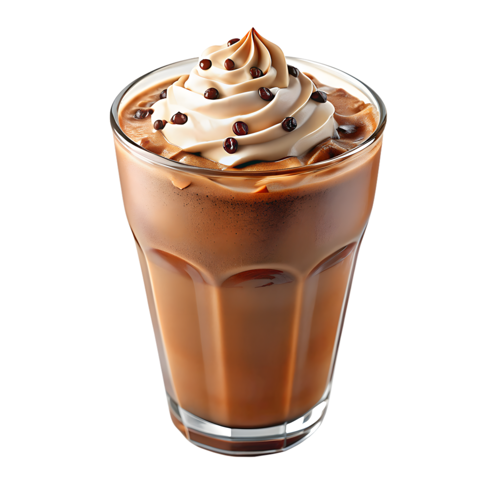 Refreshing Choco Ice Coffee, Cutout png