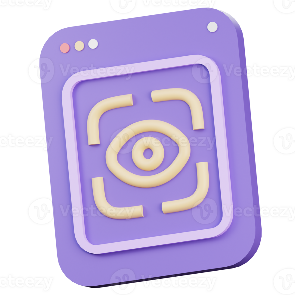 Digital Identity 3D Icon Illustration for Web,App, etc png