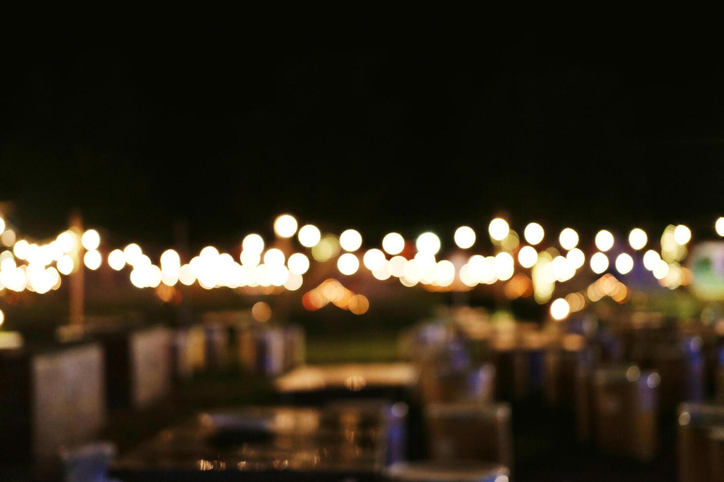Night light bokeh Blur blurred colorful beautiful in dark night background photo