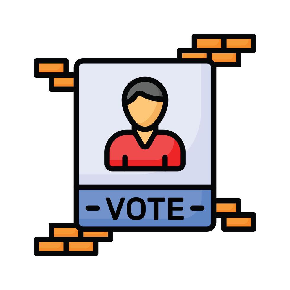 Get this amazing icon of election campaign, candidate poster vector