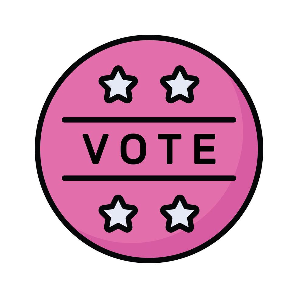 obtener esta increíble icono de votar sello en moderno estilo vector