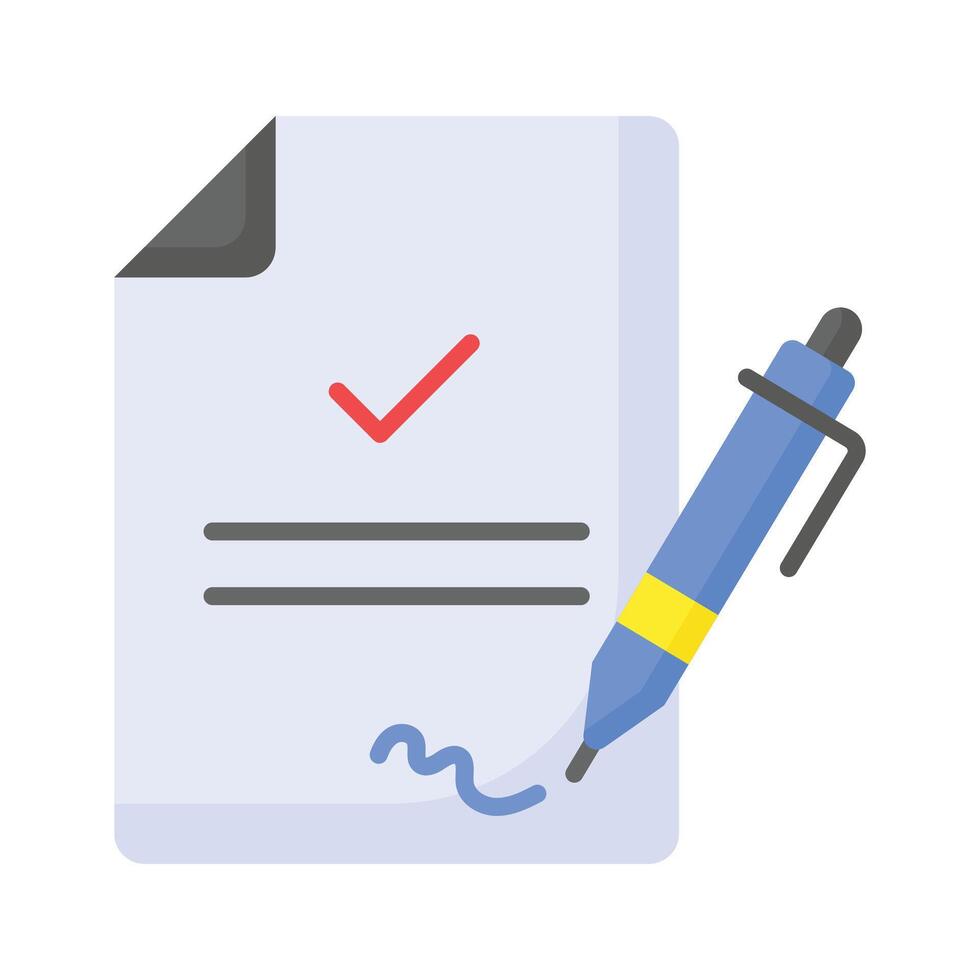 Contract signing design, ready for premium use icon vector