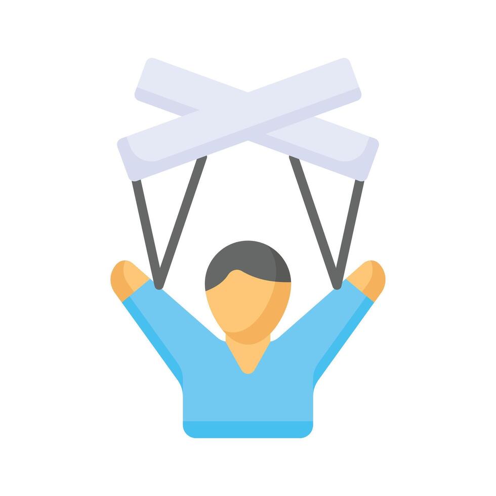 Well designed icon of political puppet in modern style vector