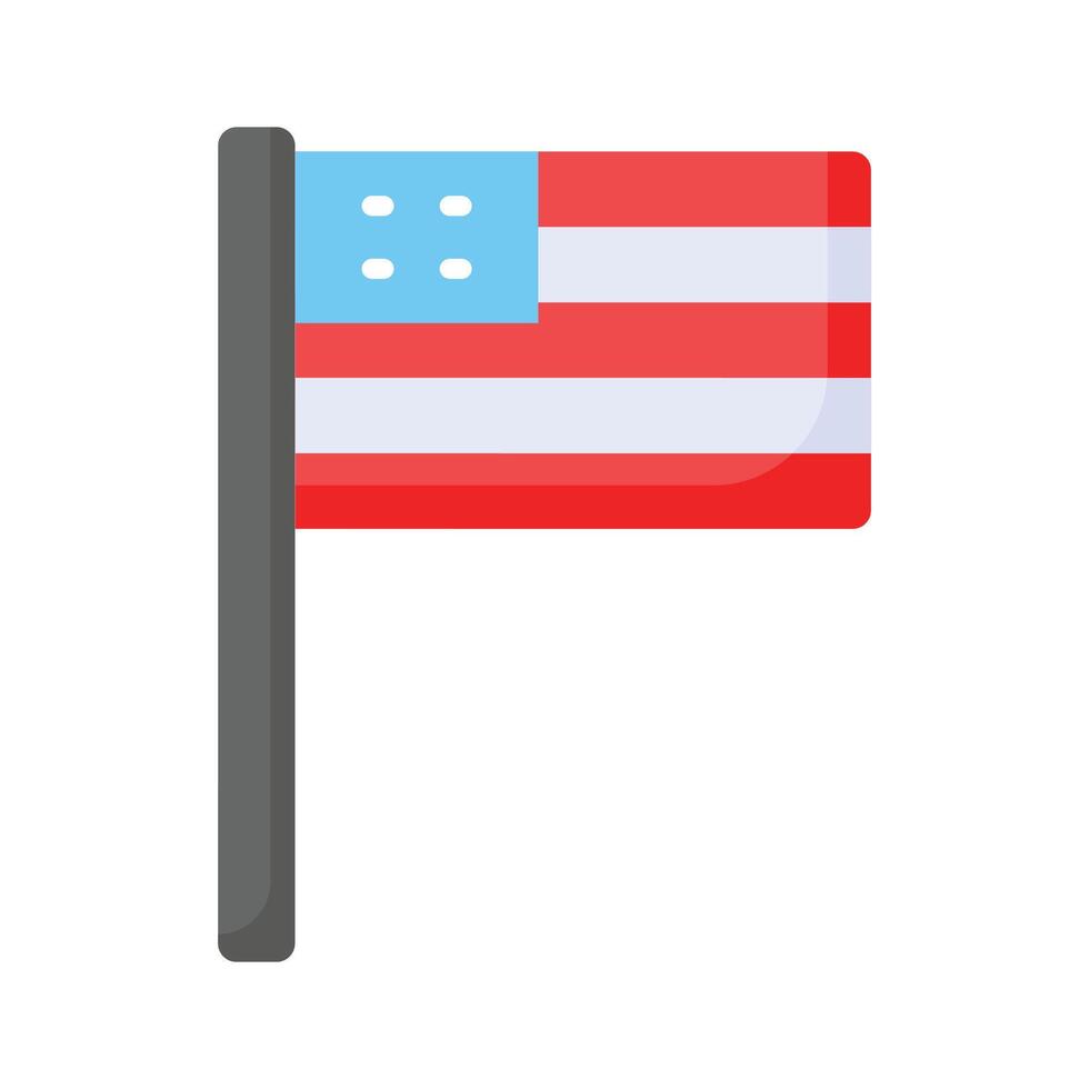 Get this beautifully designed icon of usa flag in trendy style vector