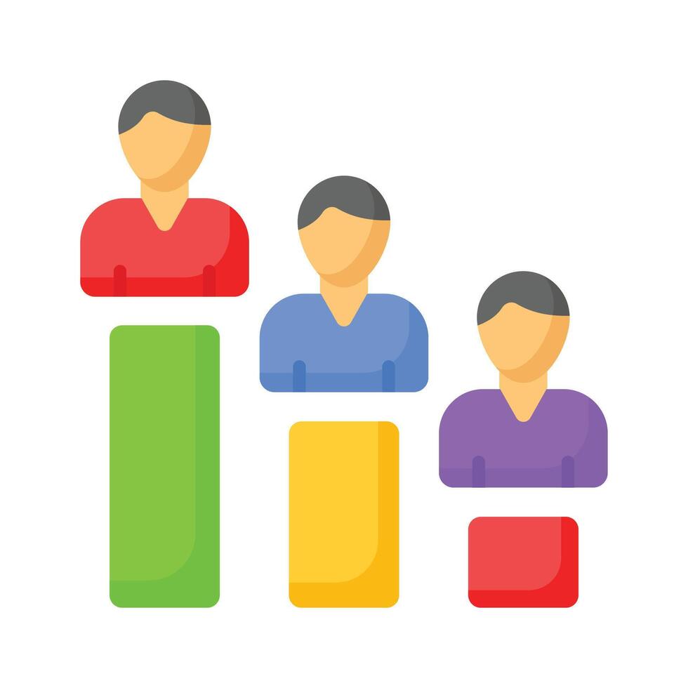 People pole, elections stats icon design, editable vector
