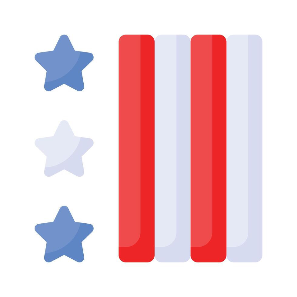 America flag design, isolated on white background vector