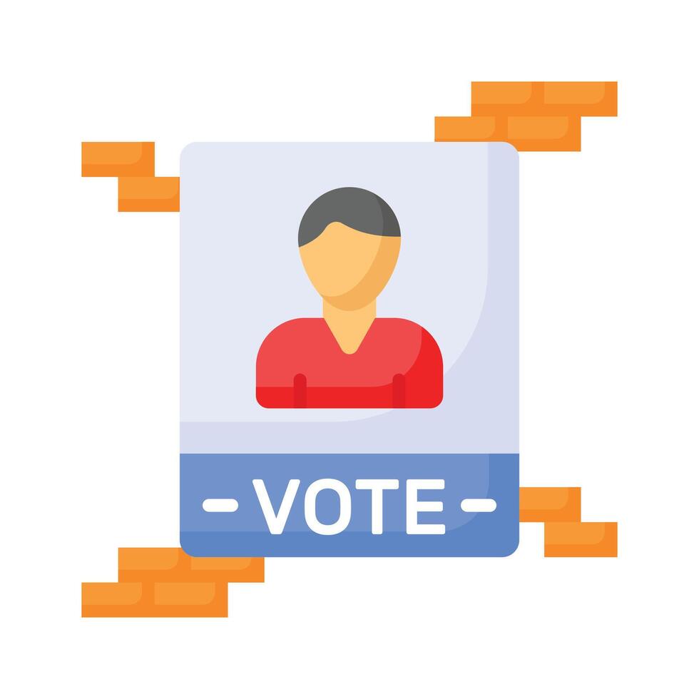 Get this amazing icon of election campaign, candidate poster vector