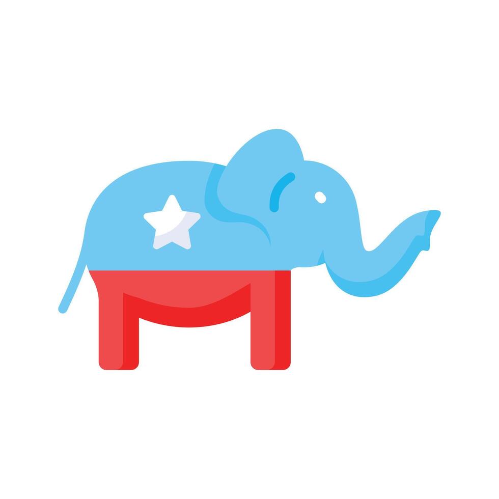 Get his amazing icon of us republican party, elephant vector