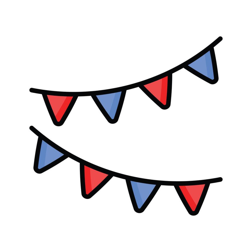 Get this visually perfect icon of garlands, decoration equipment vector