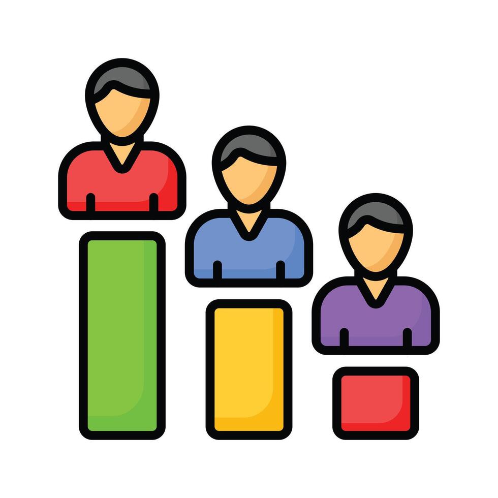 People pole, elections stats icon design, editable vector