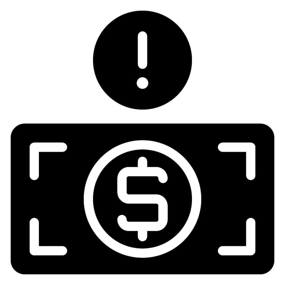 warning glyph icon vector