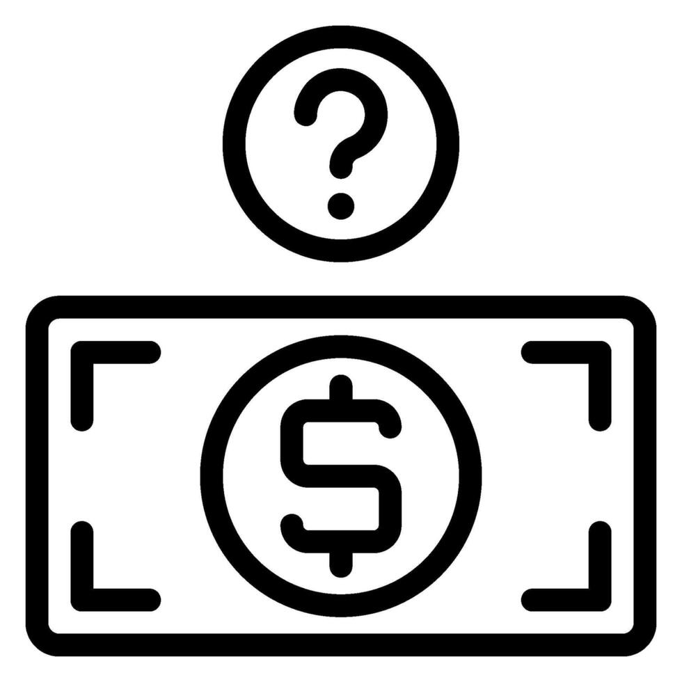 question line icon vector