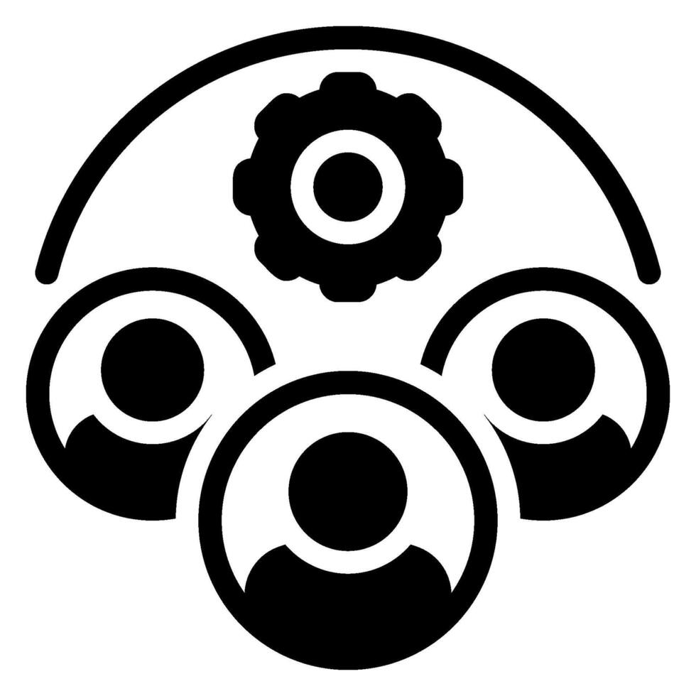 collaboration glyph icon vector