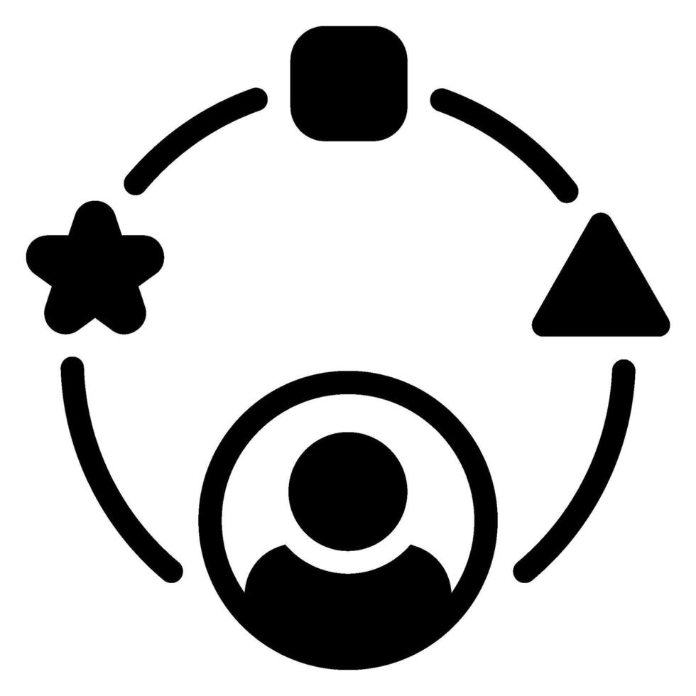 multitasking glyph icon vector