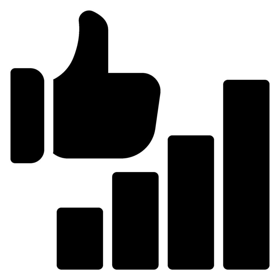 thumbs up glyph icon vector